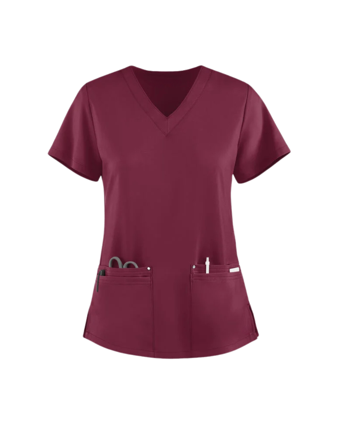 V-Neck Short Sleeve Top Purple