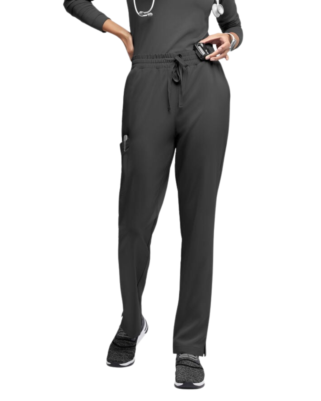 Straight Leg Drawstring Belt Pants Royal Blue