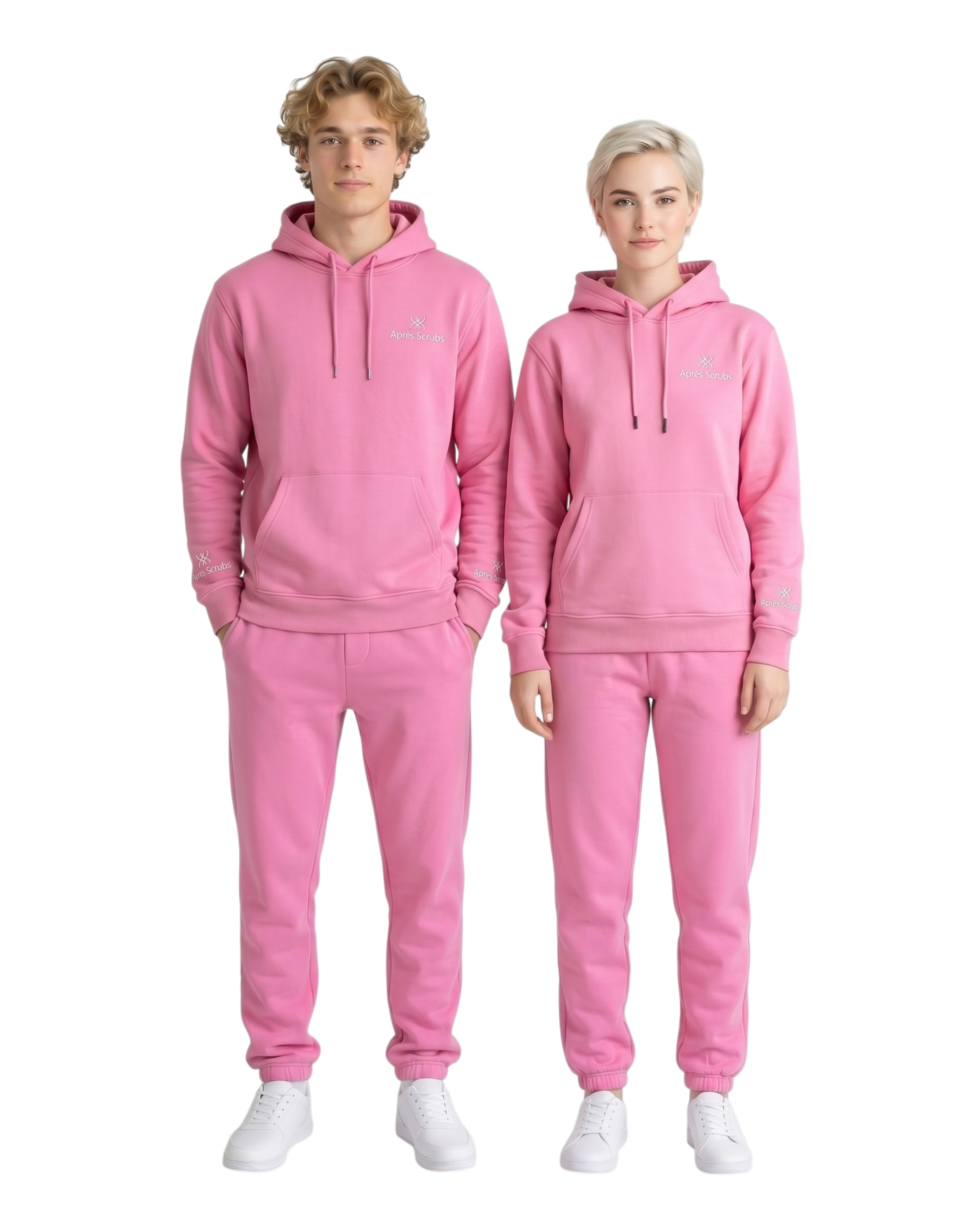 Apres Scrubs — Pink Hoodie Set