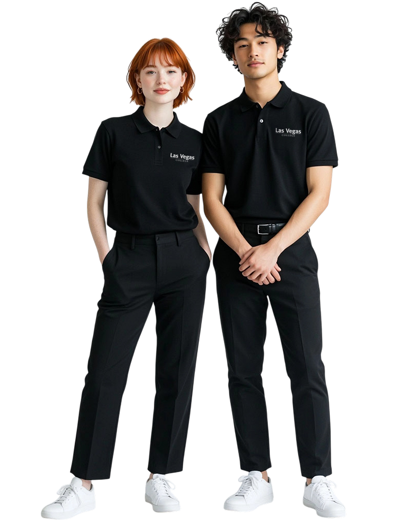 Las Vegas - Black Unisex Polo