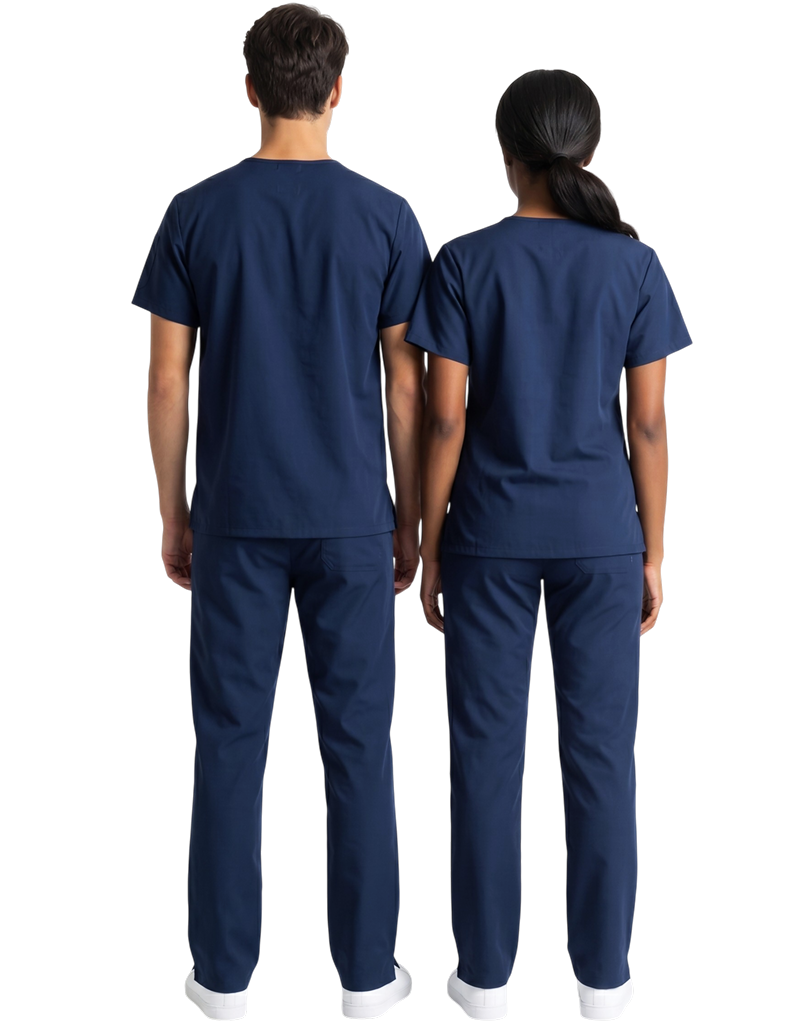 Midwestern Navy Blue Unisex Scrub Top - MRI, RADA - Student