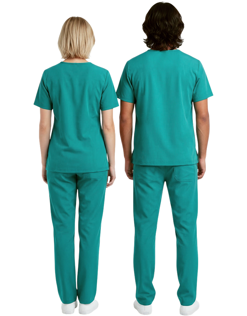 Xavier Teal Unisex Scrub Top