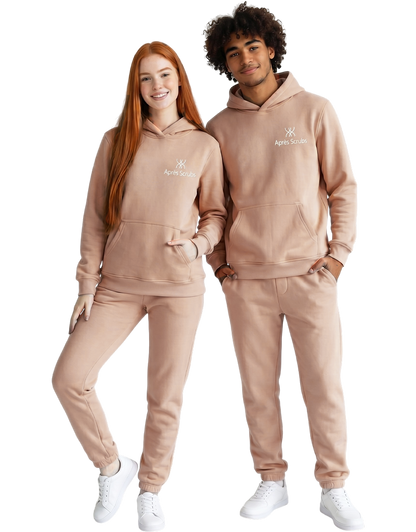 Apres Scrubs — Soft Peach Hoodie Set