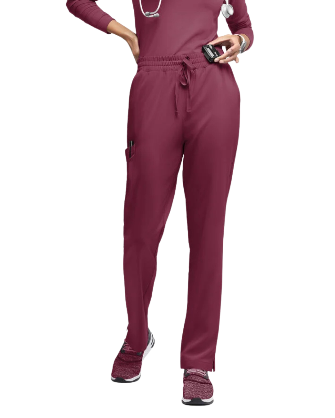 Straight Leg Drawstring Belt Pants Royal Blue