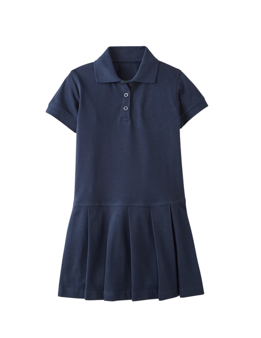 Apres Scrubs - Pleated Piqué Polo Dress