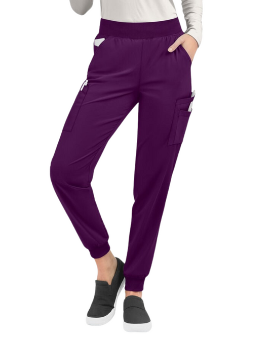 Jogger Elastic Band Pants Purple