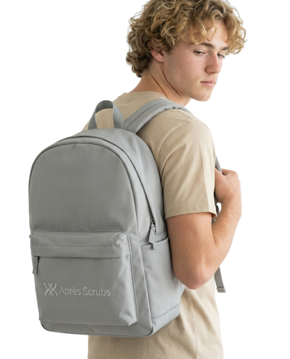 Grey Backpack with Logo