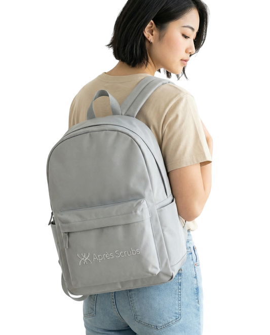 Grey Backpack with Logo
