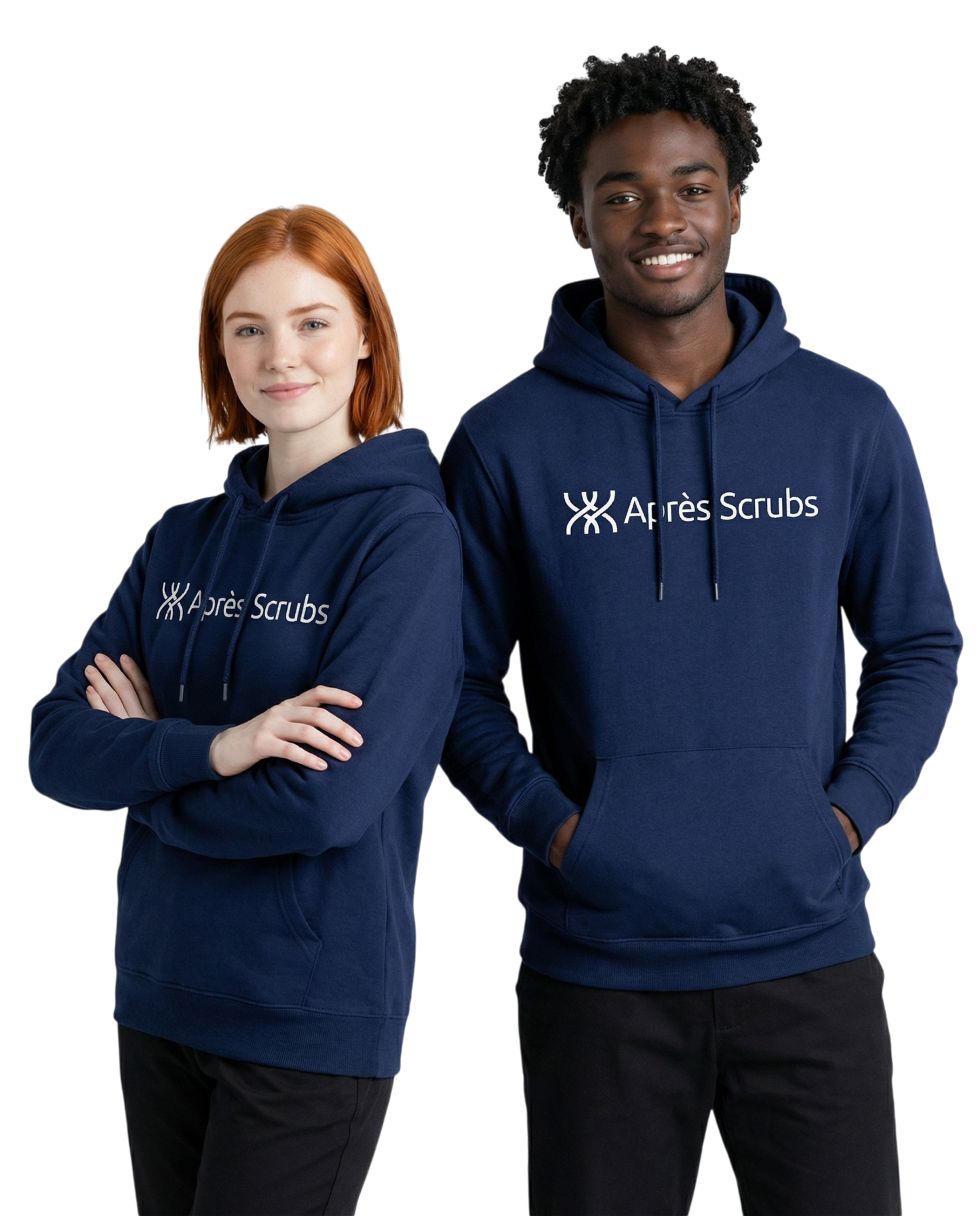 Navy Unisex Hoodie with Logo