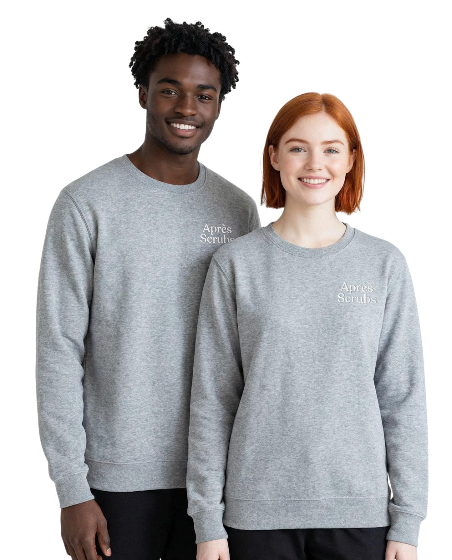 Grey Unisex Crew Neck Sweatshirt with Logo
