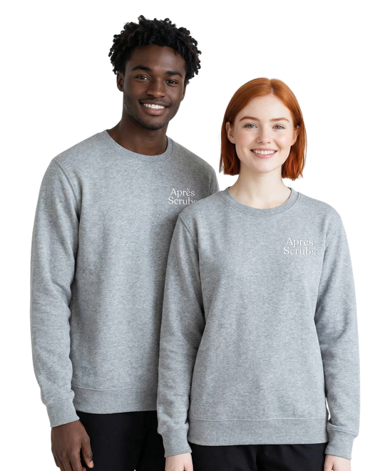 Grey Unisex Crew Neck Sweatshirt with Logo