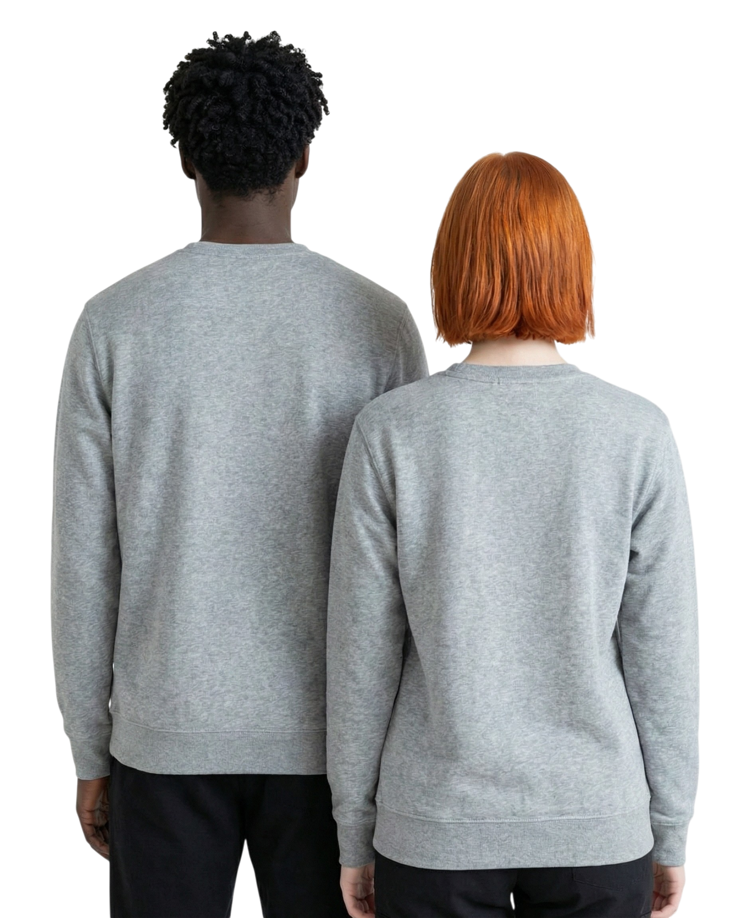 Grey Unisex Crew Neck Sweatshirt with Logo