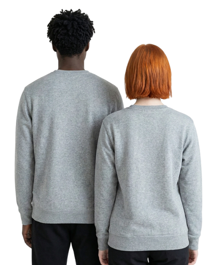 Grey Unisex Crew Neck Sweatshirt with Logo