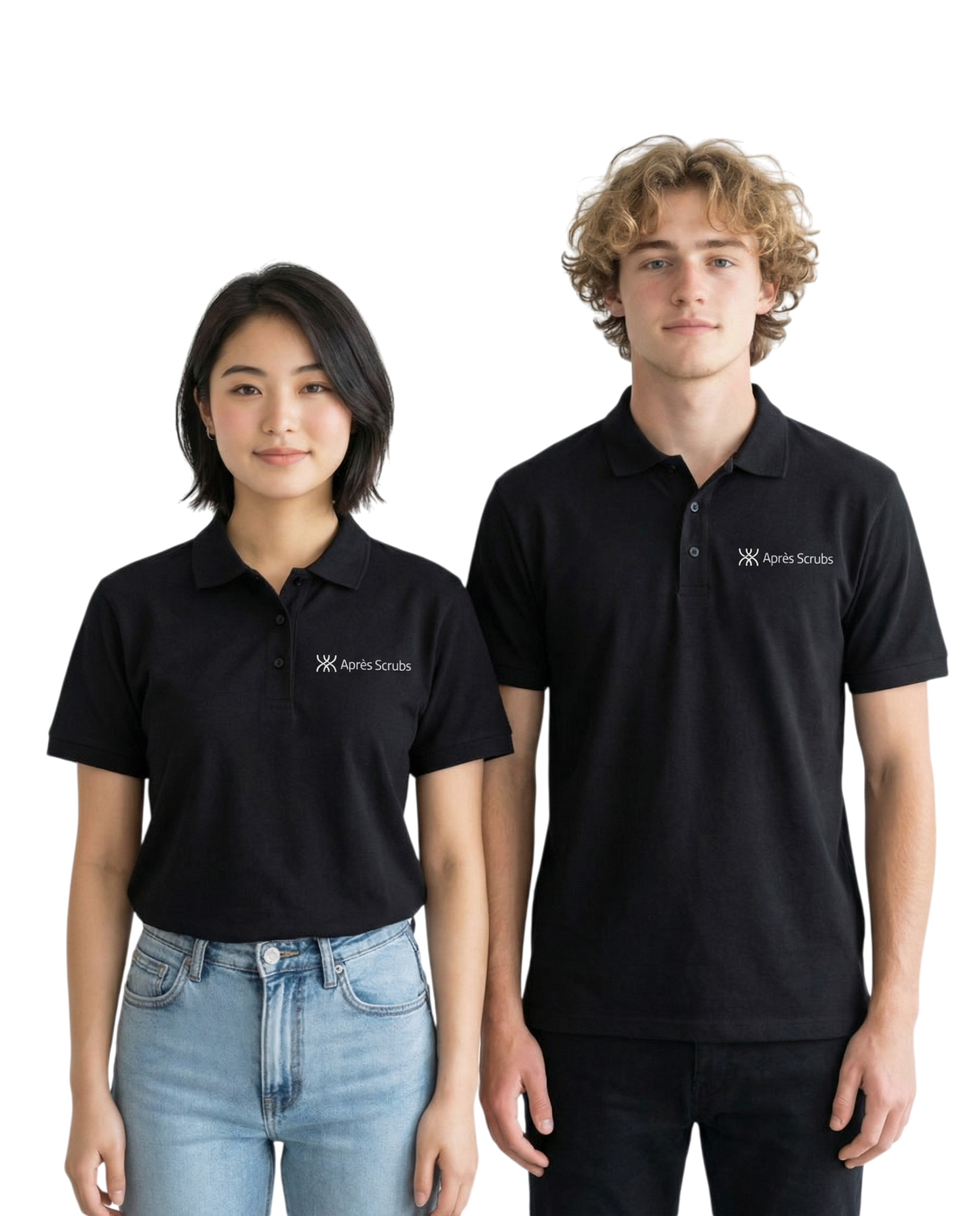 Black Unisex Polo with Logo