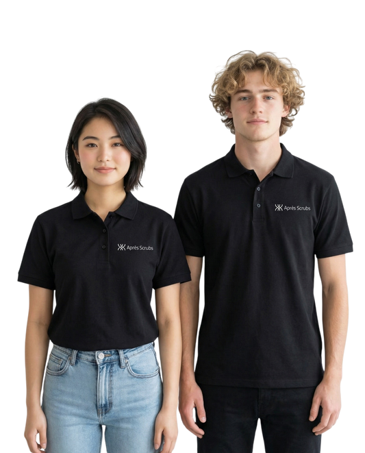 Black Unisex Polo with Logo