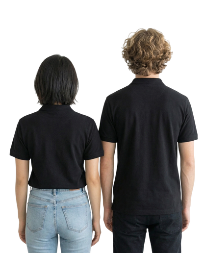 Black Unisex Polo with Logo