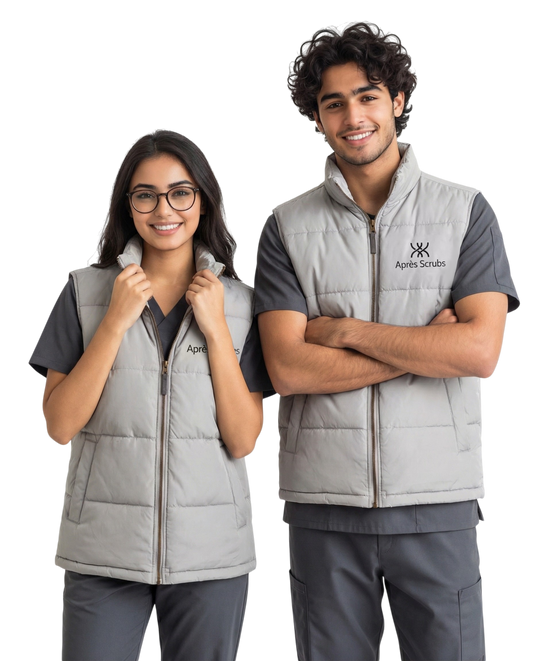 Grey Unisex Polo Vest with Logo