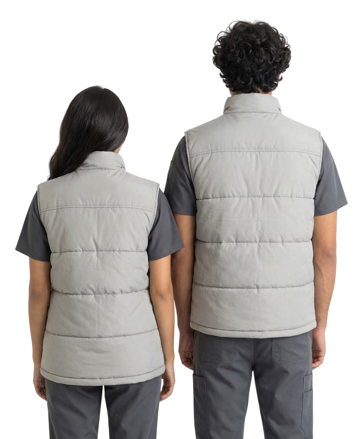Grey Unisex Polo Vest with Logo