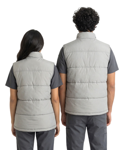 Grey Unisex Polo Vest with Logo
