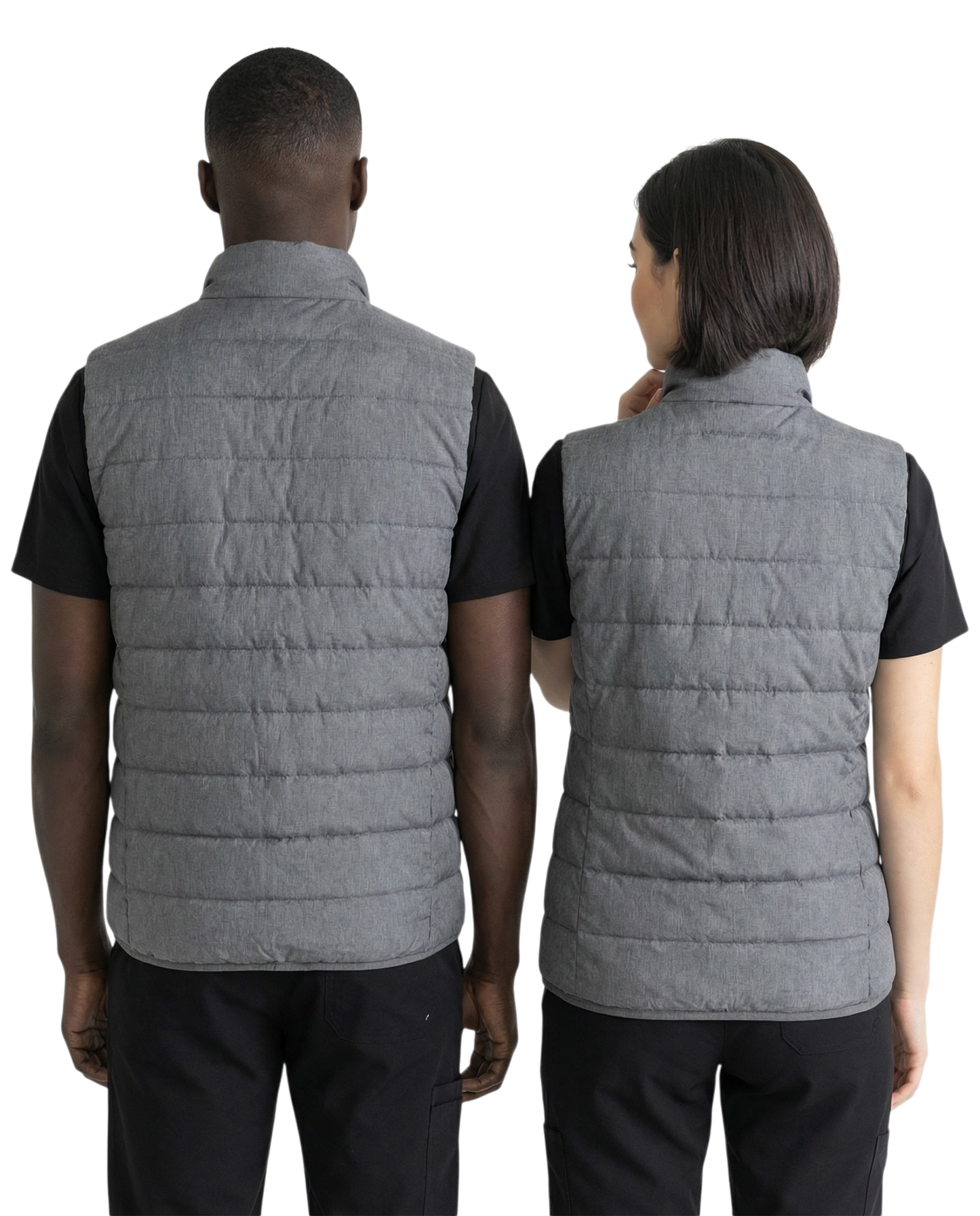 Dark Grey Unisex Polo Vest with Logo