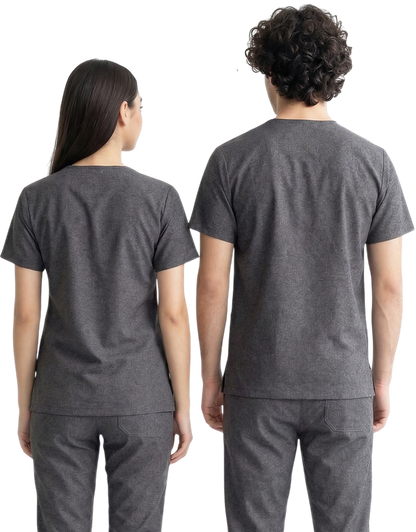 Apres Scrubs - Grey Unisex Scrub Top