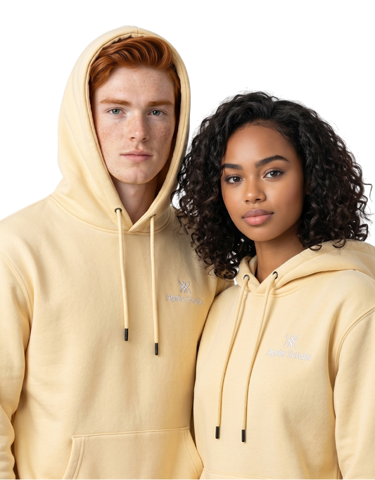 Apres Scrubs — Butter Yellow Hoodie Set