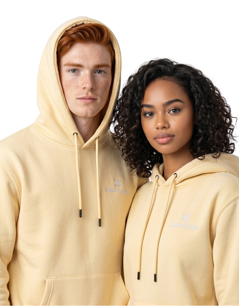 Apres Scrubs — Butter Yellow Hoodie Set