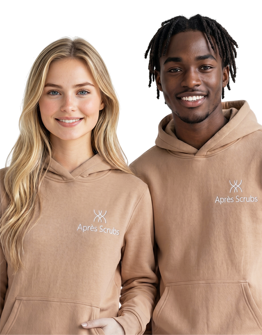 Apres Scrubs — Soft Peach Hoodie Set