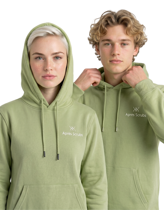 Apres Scrubs — Soft Green Hoodie Set