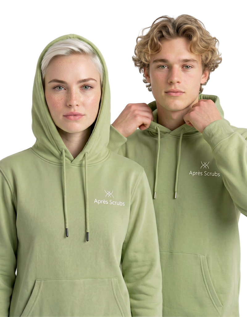 Apres Scrubs — Soft Green Hoodie Set