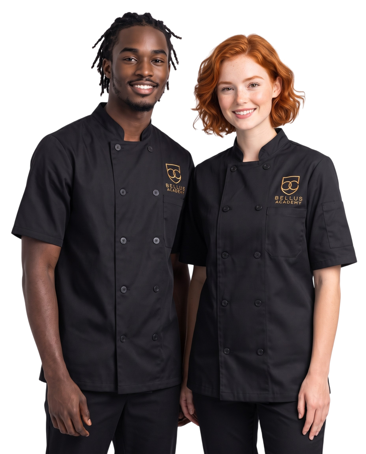 Bellus Black Unisex Chef Coat