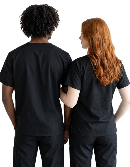 Bellus Black Unisex Scrub Top