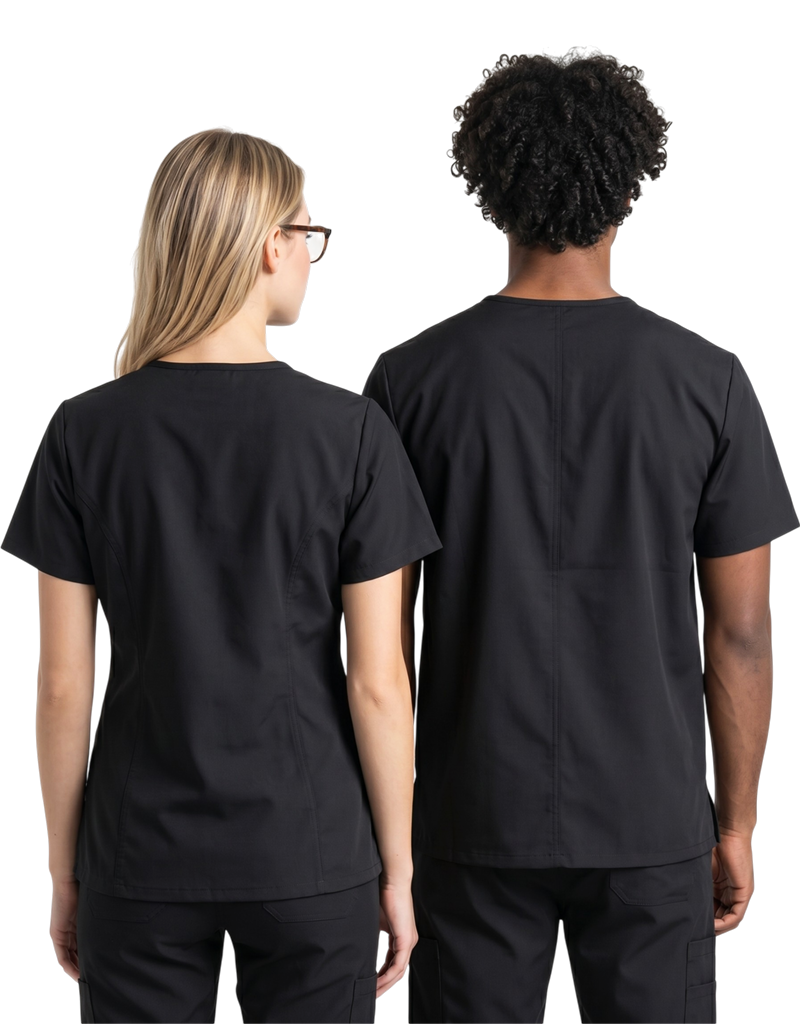Apres Scrubs - Black Unisex Scrub Top