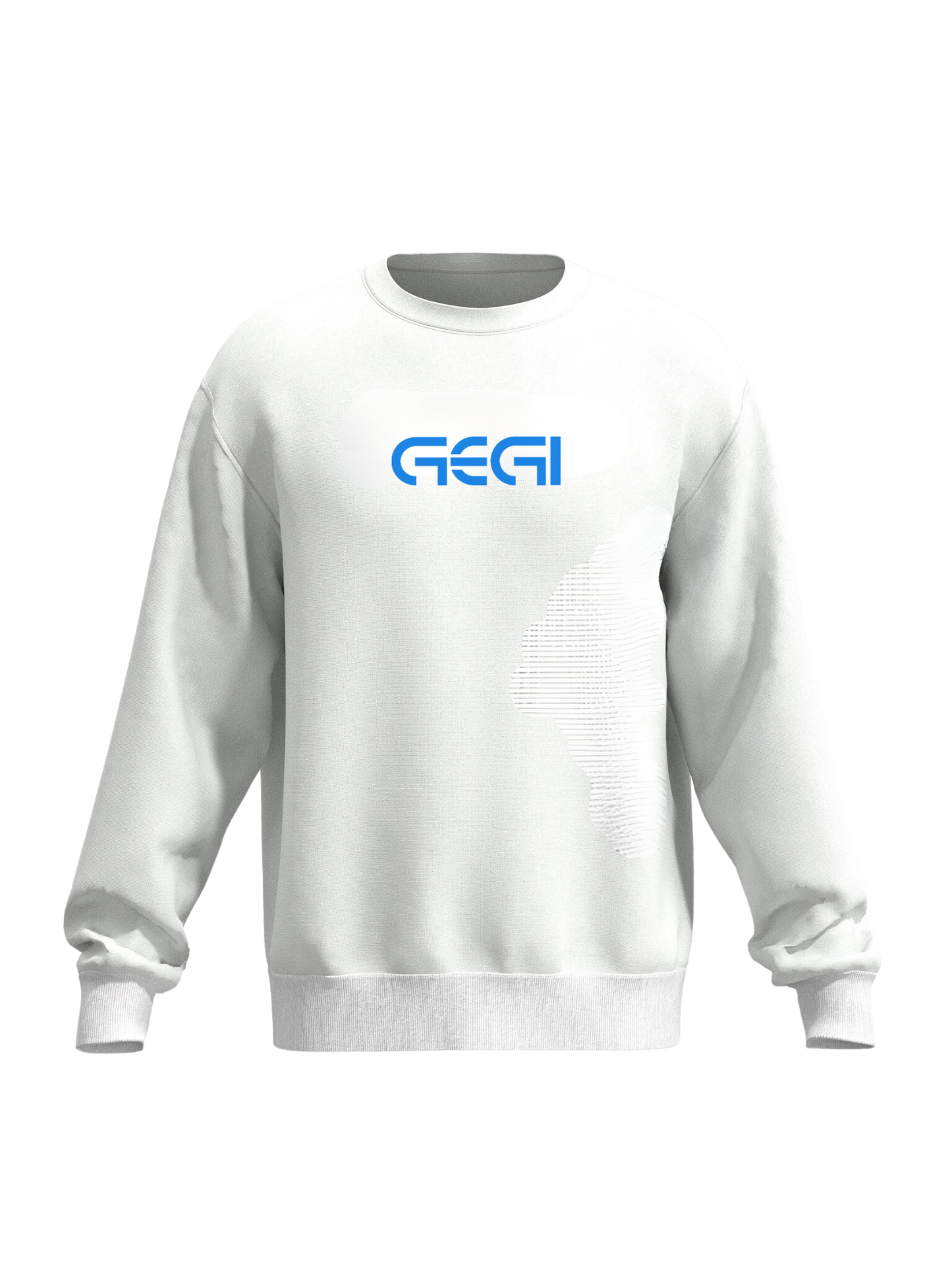 GEGI Classic White Crewneck Sweatshirt Style 2