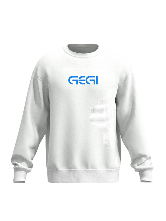 GEGI Classic White Crewneck Sweatshirt Style 2