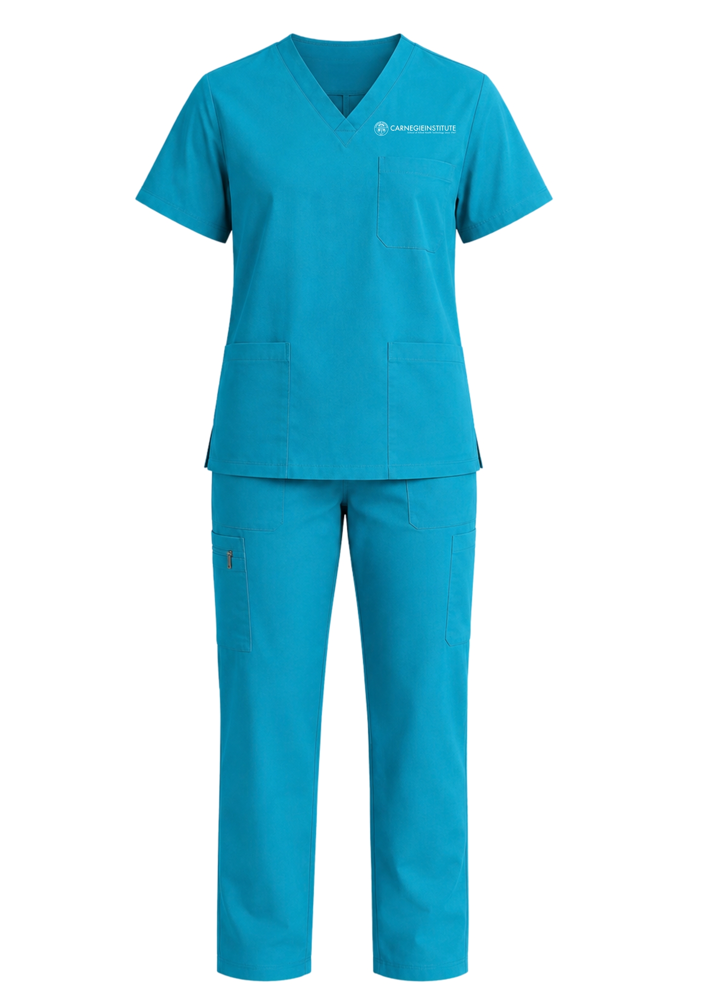 Carnegie Unisex Teal Scrub Set