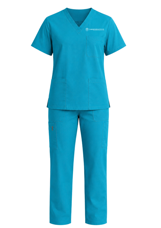 Carnegie Unisex Teal Scrub Set