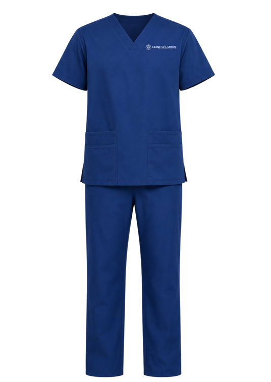 Carnegie Unisex Navy Blue Scrub Set