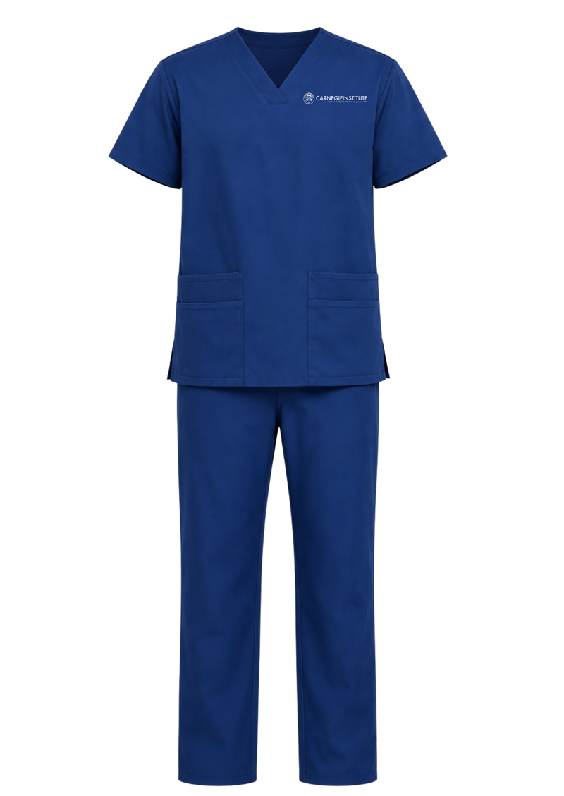 Carnegie Unisex Navy Blue Scrub Set