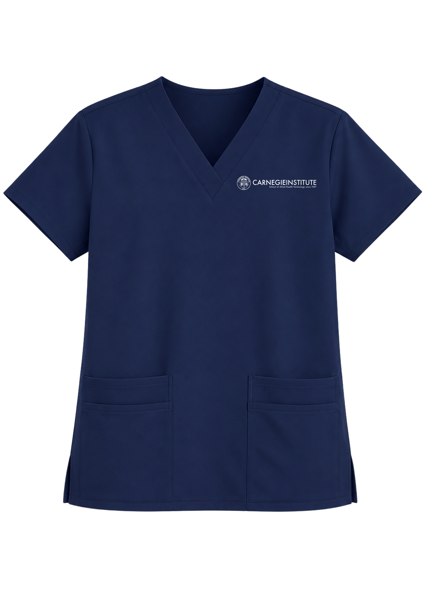 Carnegie Unisex Navy Blue Scrub Top