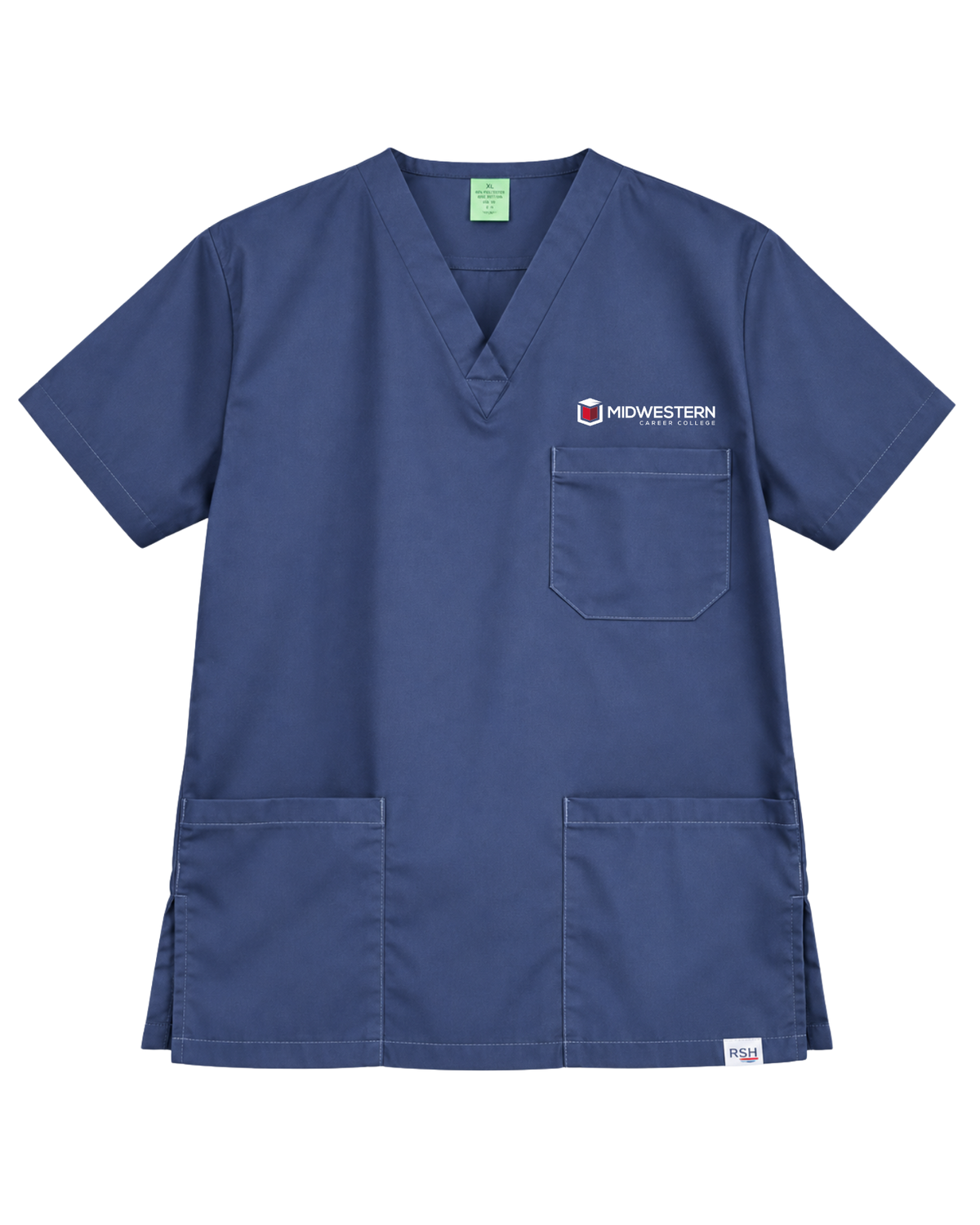 Midwestern Prior Uniform Unisex Scrub Top - Navy Blue