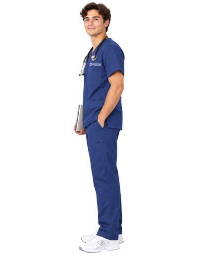 Midwestern Prior Uniform Unisex Scrub Top - Navy Blue