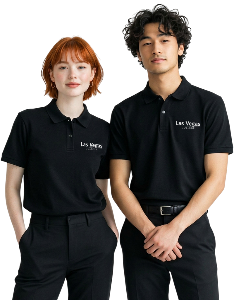 Las Vegas - Black Unisex Polo