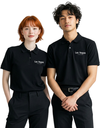 Las Vegas - Black Unisex Polo