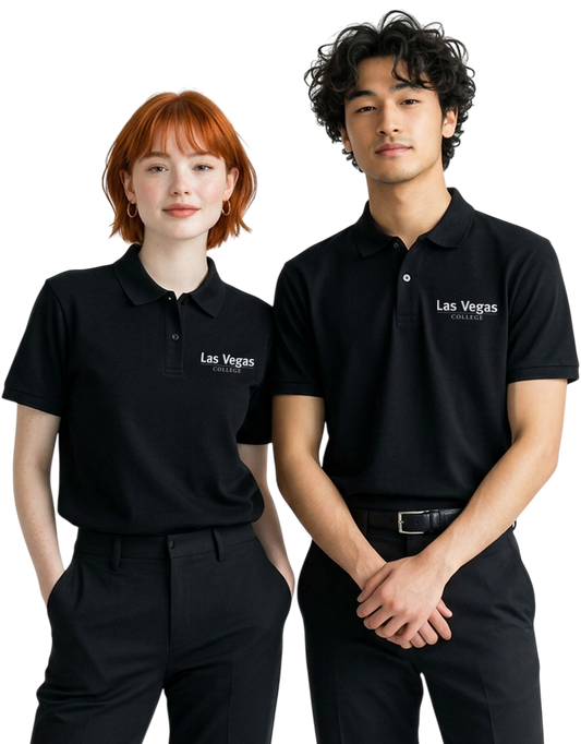 Las Vegas - Black Unisex Polo