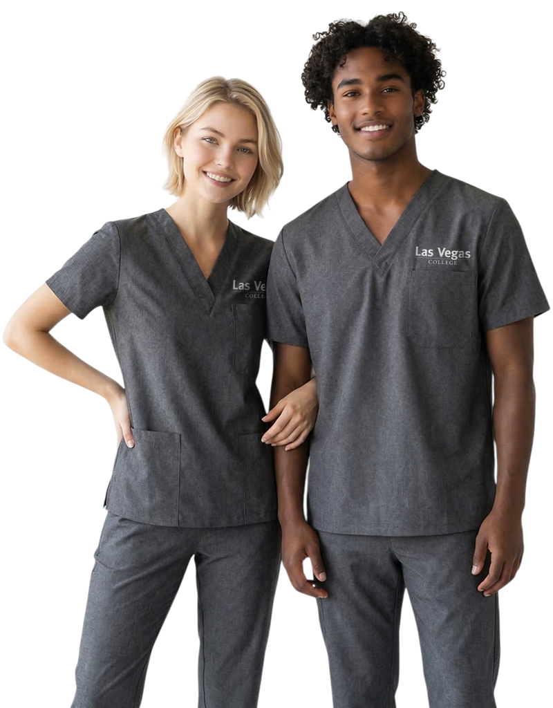 Las Vegas Faculty Grey Unisex Scrub Top