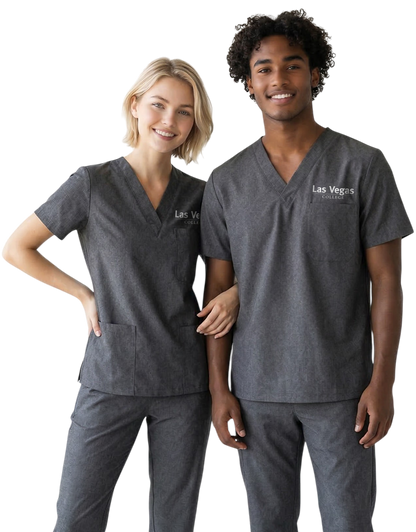 Las Vegas Faculty Grey Unisex Scrub Top