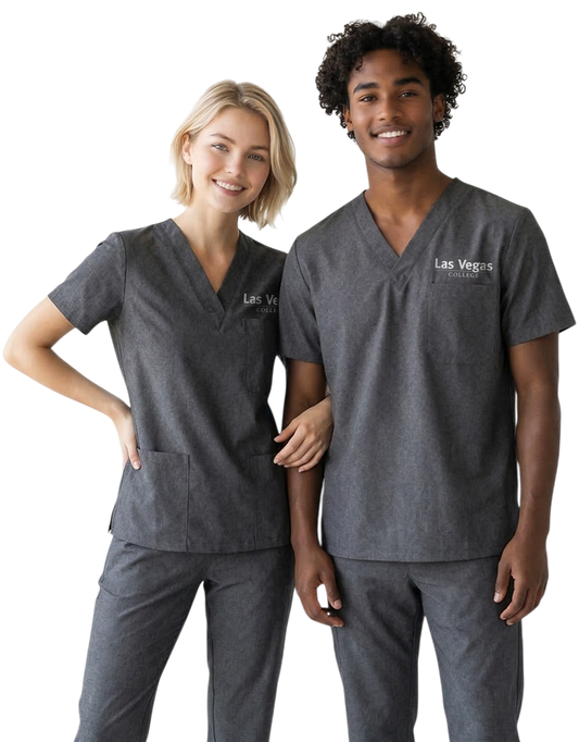 Las Vegas Faculty Grey Unisex Scrub Top