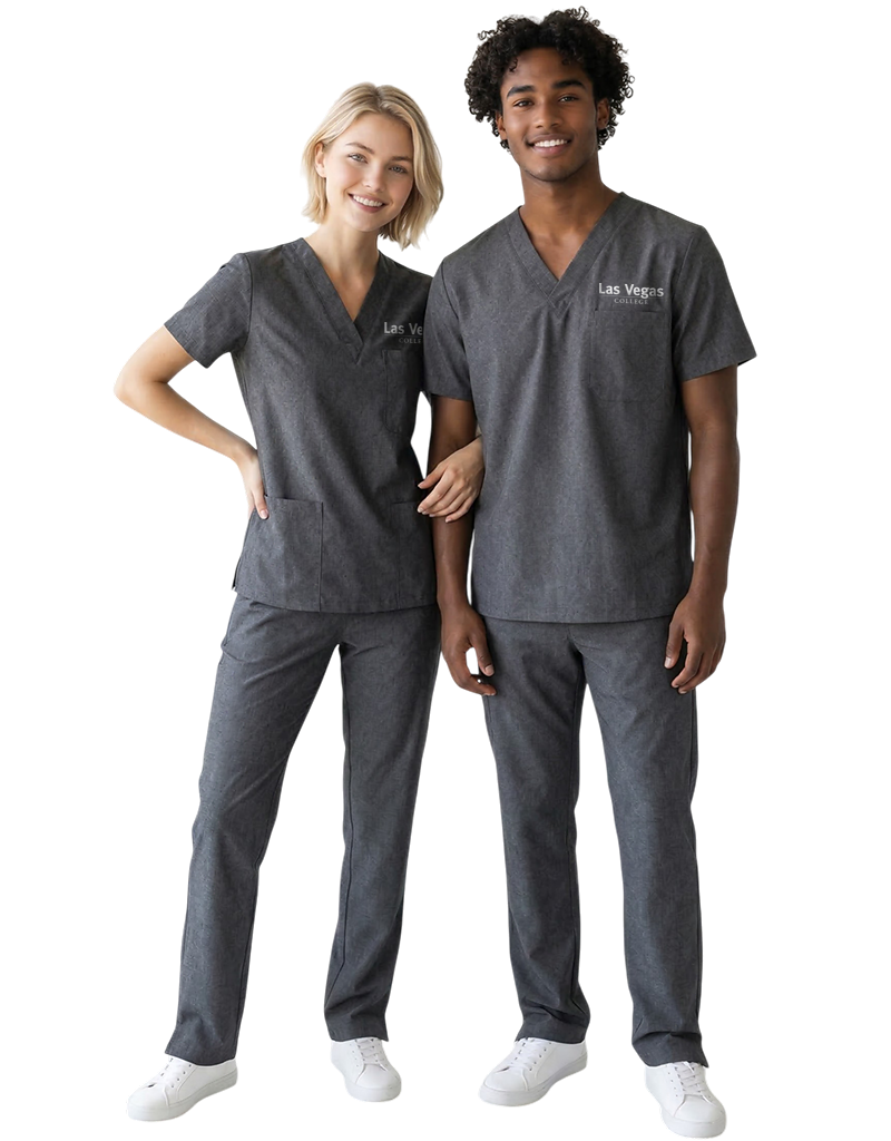 Las Vegas Faculty Grey Unisex Scrub Top