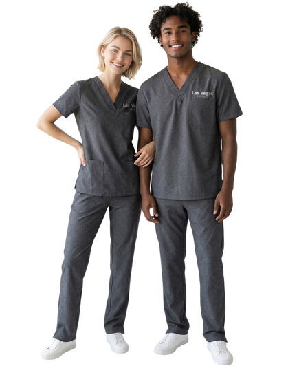 Las Vegas Faculty Grey Unisex Scrub Top